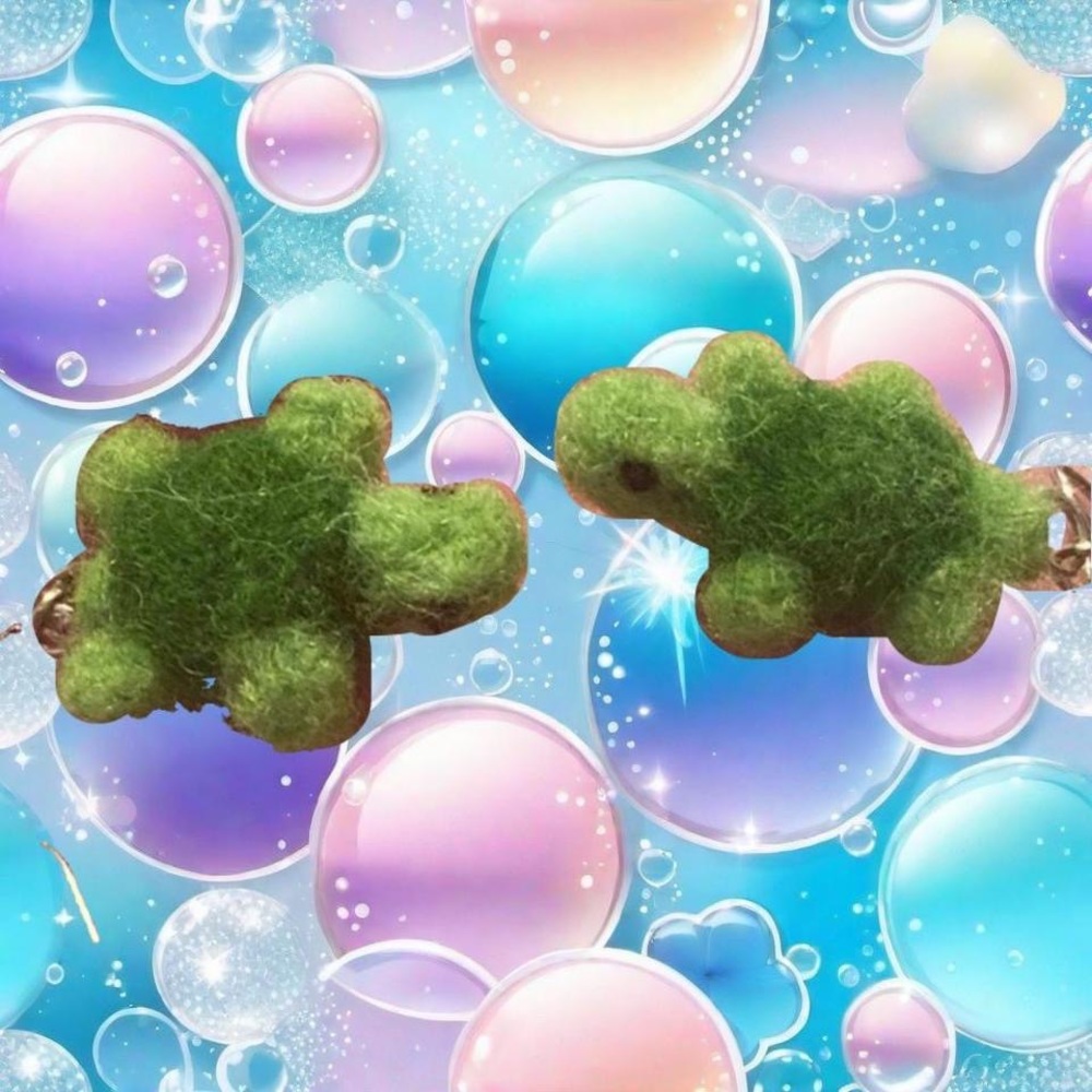 Needle Felted Turtle Earrings MADE TO ORDER, DM BEFORE PURCHASING